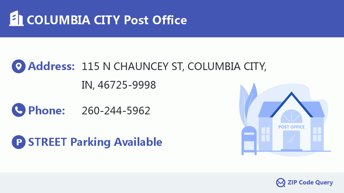 Post Office:COLUMBIA CITY