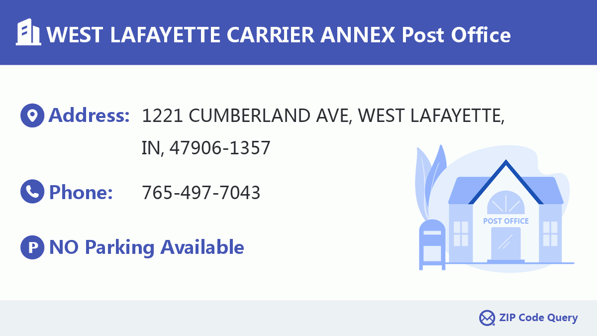 Post Office:WEST LAFAYETTE CARRIER ANNEX